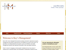 Tablet Screenshot of kaysmanagement.net